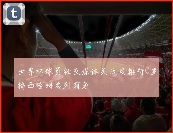 世界杯球员社交媒体关注度排行C罗梅西哈姆名列前茅